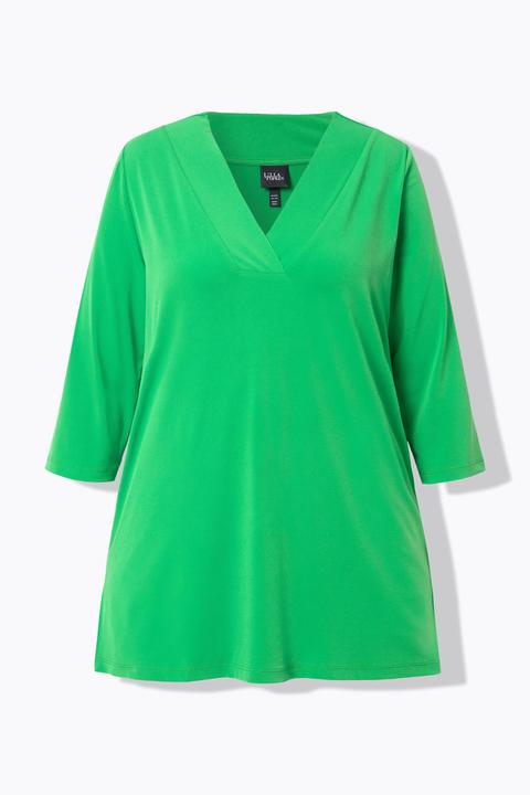 Immagine prodotto Ulla Popken Maglia lunga con scollo a V e maniche a 3/4 (68)