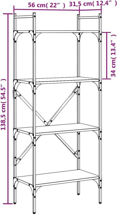 Produktbild VidaXL Klement (56 x 31.5 x 138.5 cm)