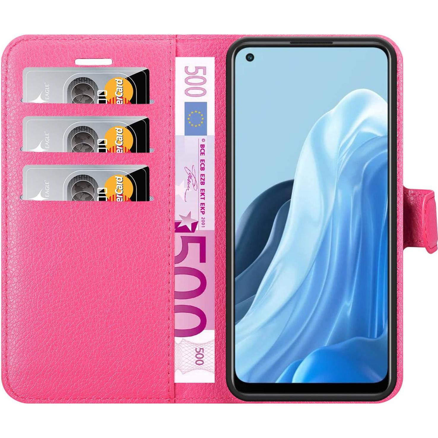 Thumbnail - Cadorabo Book Stand Hülle für Oppo FIND X5 LITE / Reno7 5G (Oppo Find X5 Lite, OPPO Reno7 Z 5G), Smartphone Hülle, Pink