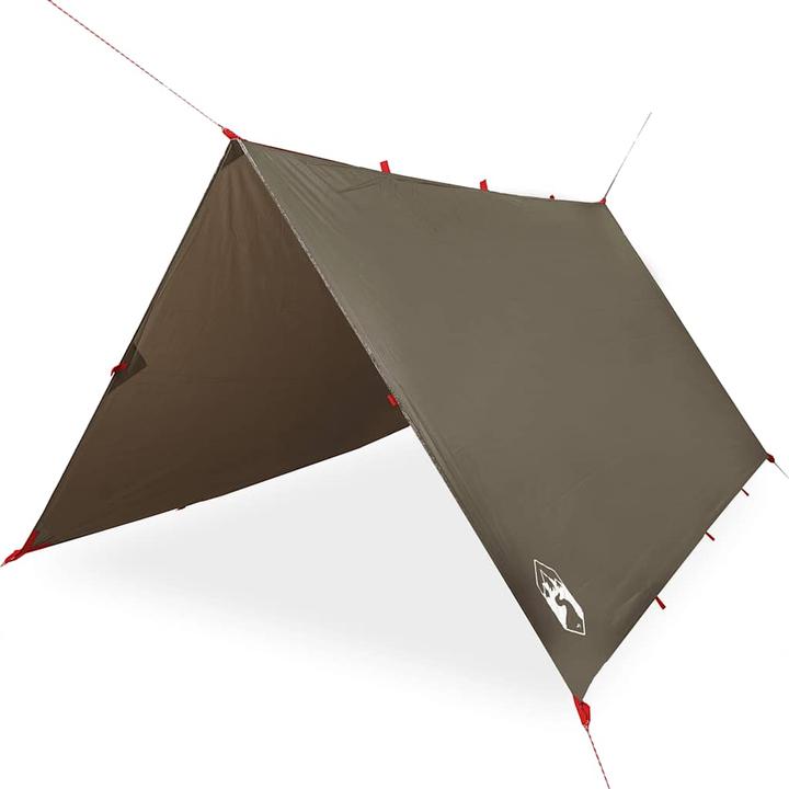 VidaXL Tarp Voile d'ombrage Hamac Toile de tente Marron 406x306cm Imperméable à l'eau (Bâche, 1.15 kg)