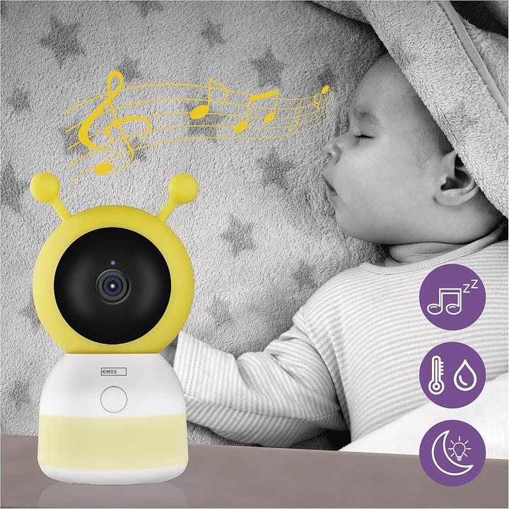 Produktbild Emos GoSmart Rotierende Baby Kamera IP-500 GUARD mit Monitor und WiFi (Babyphone mit Kamera)