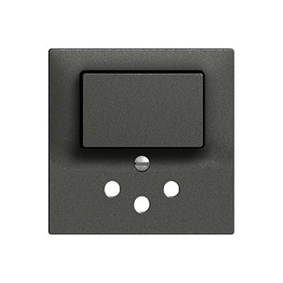 Produktbild Feller Abdeckset für Kleinkombination T12 schwarz, mit Linse
