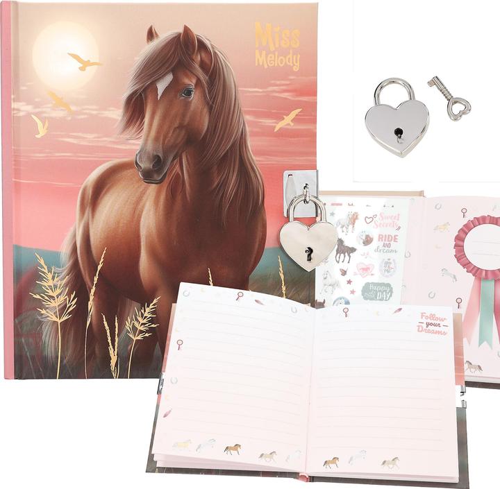 Produktbild Schmidt Spiele Miss Melody - Diary, Motif 2 (413889) (16 x 19 cm, Liniert, Harter Einband)