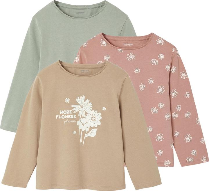 Produktbild Vertbaudet 3er-Pack Mädchen Shirts mit Print BASIC (98)