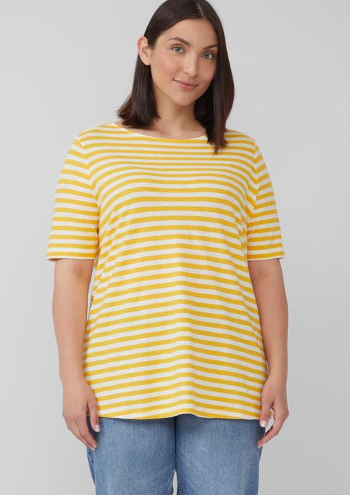 Produktbild S.Oliver T-Shirt Gestreiftes T-Shirt mit Flammgarnstruktur (44)