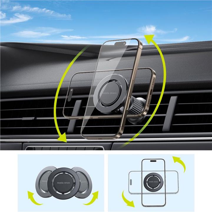 Actual product image Mobile Origin Magnetic Vent Car Holder MO9 with Metal Plate