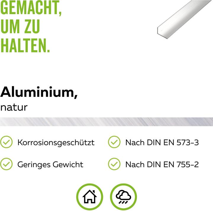 Image du produit Alberts Profilé BA,équerre,ALUnat80x80x3/1m Bundle-Set 4x474171