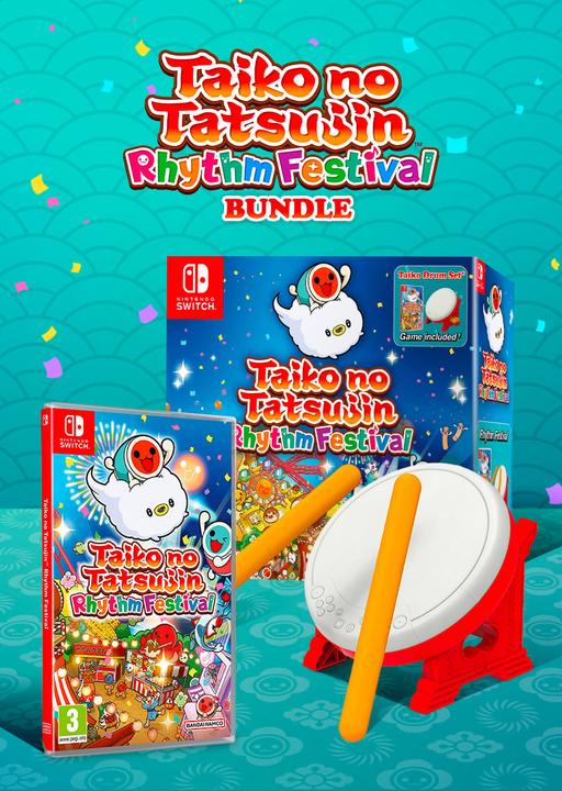 Actual product image Bandai Namco Taiko No Tatsujin : Rhythm Festival (Bundle Witch Tatacon) (Switch, EN)