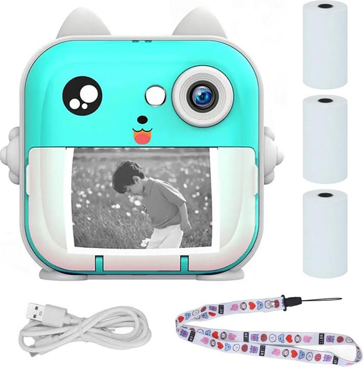 Produktbild Extralink Epp-004 Portable Mini Printer Blue With Camera, LCD Display (USB 2.0)