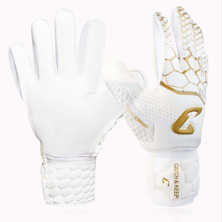 Produktbild Catch & Keep Fussballhandschuhe Kralle Junior Pro 3.0 Gr. 3 Golden Torwart Keeper Goalie Handschuhe (3)