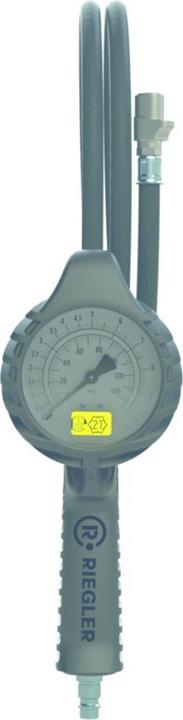 Magni Hand-Reifenfüllmesser mit Quickstecker, drehbar, geeicht, Manom. Ø80mm, 0-12bar/170psi RIEGLER