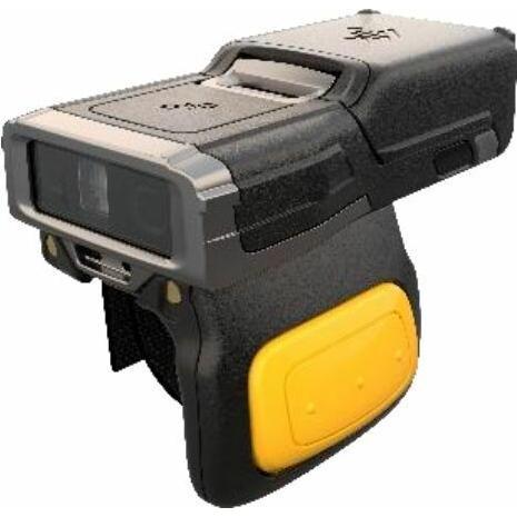 Zebra RS6100 Wearable Scanner (1D-Barcodes, 2D-Barcodes), Barcode-Scanner, Grau, Gelb