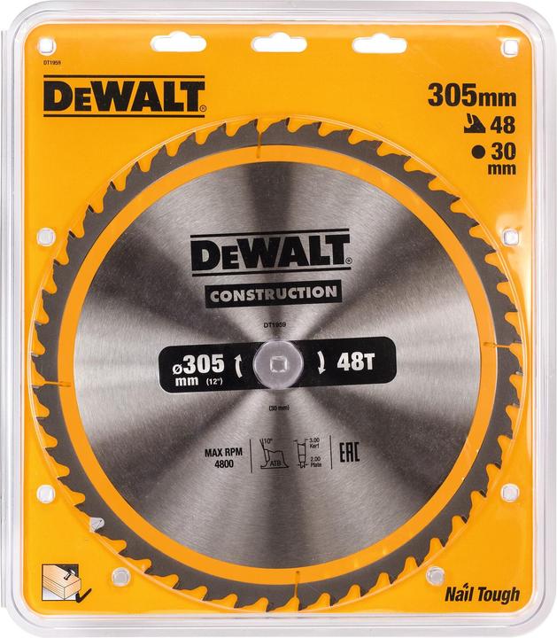 Productafbeelding DeWalt Cirkelzaagblad Stat. 305/30mm 48WZ