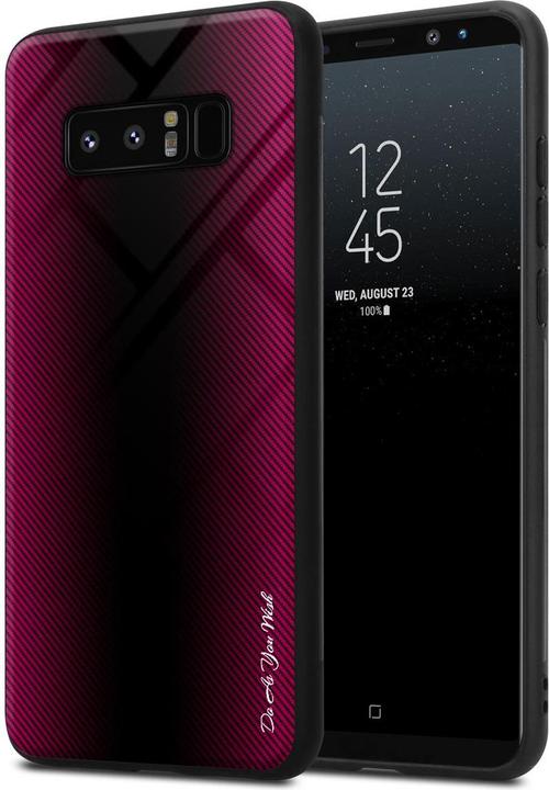 Actual product image Cadorabo TPU Striped Glass Cover (Samsung Galaxy Note 8)