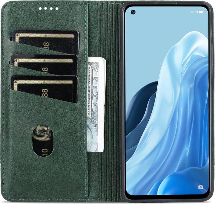 Image du produit Cover-Discount OPPO Reno8 Lite - Stand Flip Case Housse verte (Oppo Reno8 Lite)