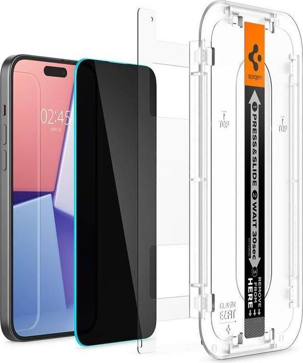 Actual product image Spigen Szk?O Hartowane Glas.Tr?Ez Fit? Iphone 15 Privacy