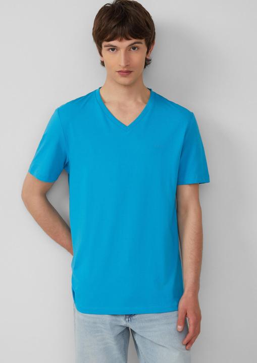 Produktbild S.Oliver T-Shirt Jersey-T-Shirt mit V-Ausschnitt und Logo (XL)
