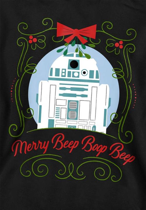 Produktbild Star Wars Merry Beep Boop Beep Kapuzenpullover weihnachtliches Design (128)