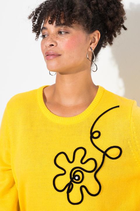 Produktbild Miamoda Pullover, Blumen, Ballon-Langarm (56)
