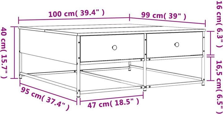 Actual product image vidaXL Couchtisch