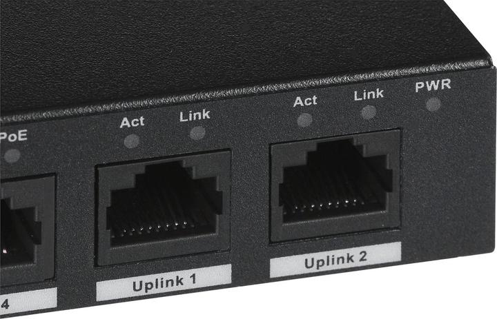 Actual product image Dahua Technology PFS3006-4ET-60 Network Switch Unmanaged Fast Ethernet (10/100) Power over Ethernet (6 ports)