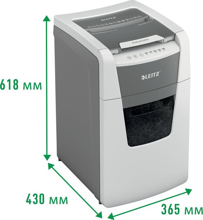 Produktbild Leitz Aktenvernichter IQ Autofeed Office 150 Mikroschnitt 2 x 15 mm 44 l Blattanzahl (max.): Sicherheit (Microschnitt)
