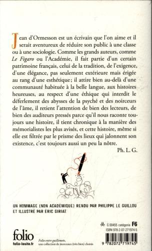 Image du produit Les plus belles citations de Jean d'Ormesson (Français, Jean d'Ormesson, 2019)