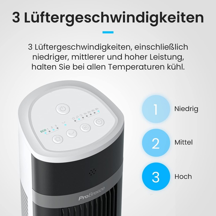 Actual product image Breeze Oscillating tower fan (48 dB)