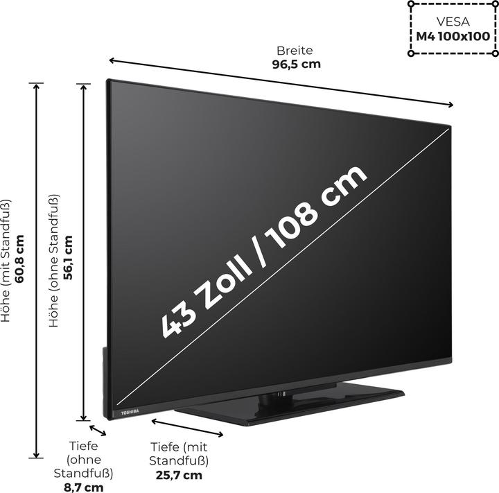 Produktbild Toshiba 43LV3F63DA MB281V (43", LCD, LED, Full HD)