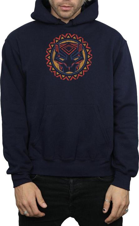 Actual product image Mens Black Panther Tribal Panther Icon Hoodie (M)