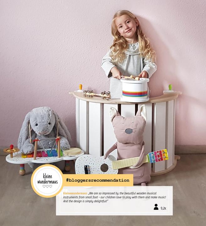 Actual product image small foot Music triangle sound (German)