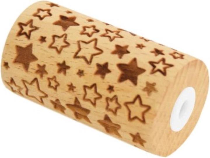 ScrapCooking Teigrolle aus Holz geprägt, Stern