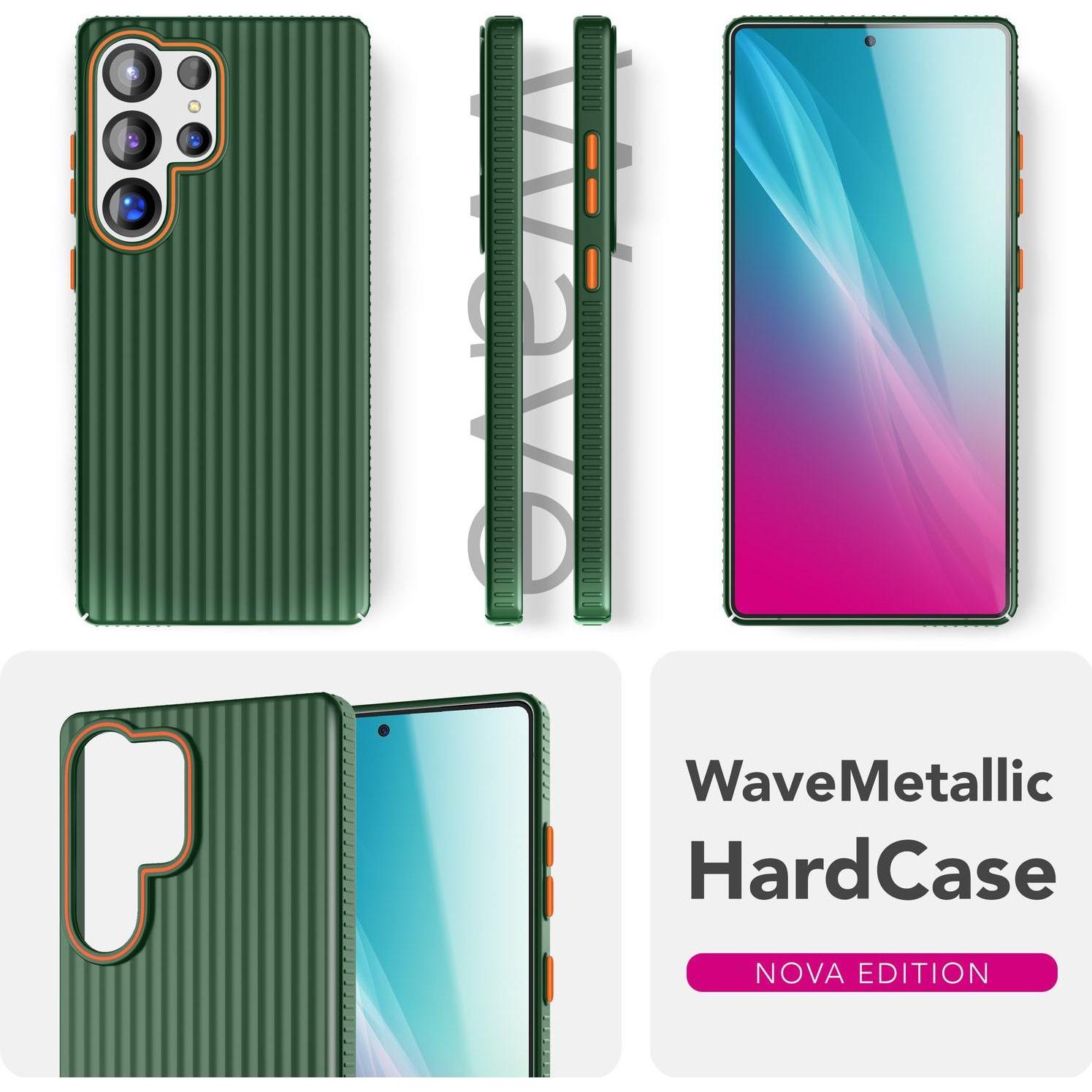 Thumbnail - Nalia Nova - Ultra Dünne Leichte Hülle im Wellen Design - Metal Look Hardcase (Samsung Galaxy S25 Ultra), Smartphone Hül...