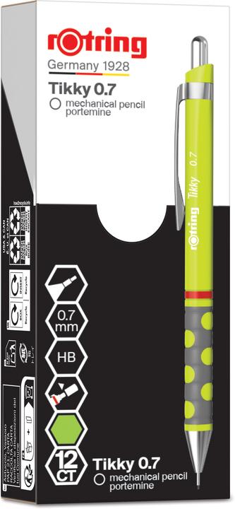 Actual product image Rotring Minenbleistift Tikky 0.7 mm, limegreen (0.70 mm, HB, 1 x)