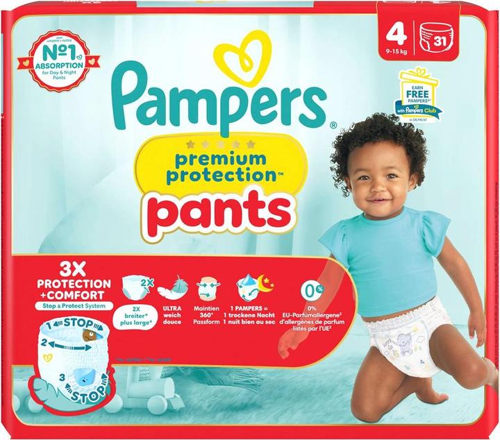 Actual product image Pampers Premium Protection Pants (Size 4, Pack, 31 pcs.)