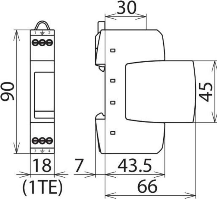 Actual product image Dehn SOEHNE 200Surge arrester rail 2p DR 2p 255