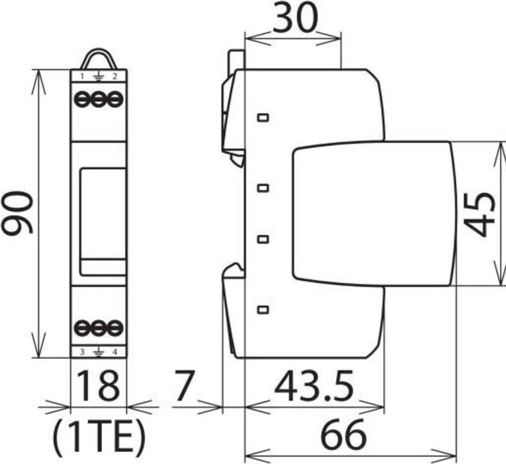 Actual product image Dehn SOEHNE 200Surge arrester rail 2p DR 2p 255