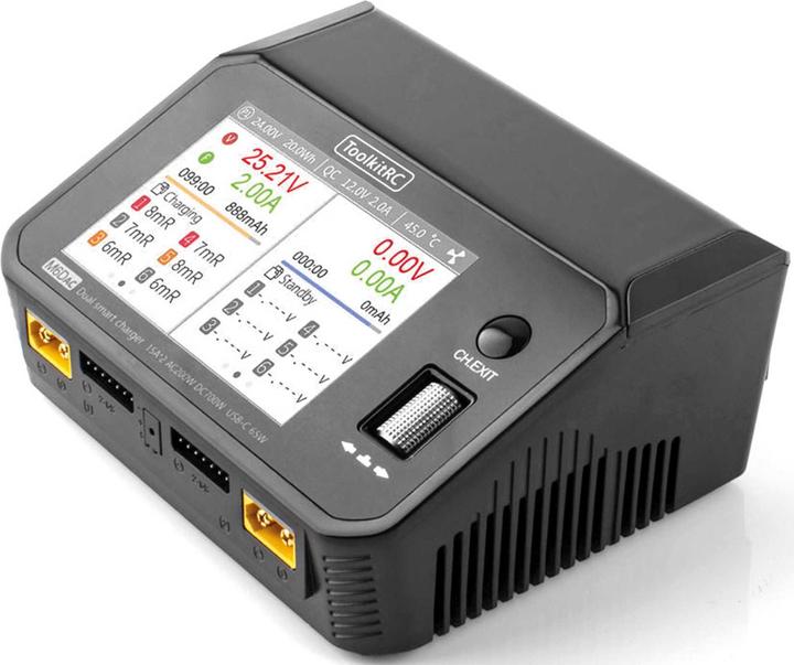 Actual product image Toolkitrc M6DAC LiPo 1-6S 15A 2 channel charger AC/DC