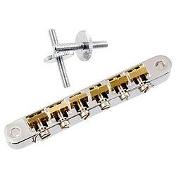 AllParts AP GB 0520-010 Tunematic Brücke chrom (Instrumenten Ersatzteile), Zubehör Instrumente, Silber