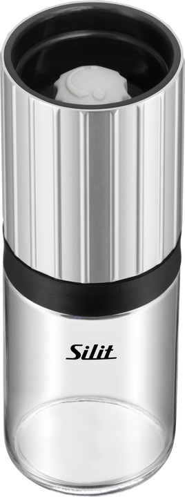 Produktbild Silit Salzmühle Pfeffermühle 13,5cm Keramikmahlwerk Piccante Glasbehälter (Pfeffer, Salz)