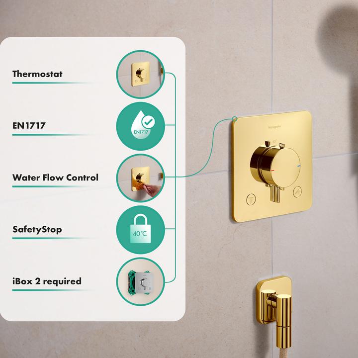 Image du produit hansgrohe Thermostat de douche avec sécurité enfant, réglage température et débit