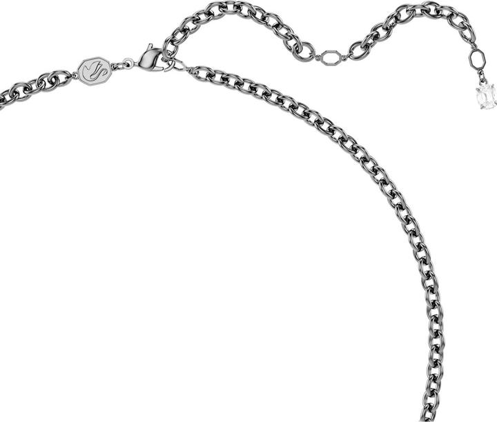 Produktbild Swarovski Sublima Halskette Verschiedene Schliffe Weiss Rutheniert (Swarovski Metall)
