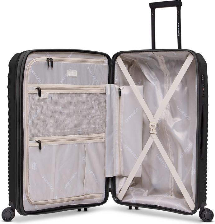 Immagine prodotto Farmhood Set di valigie Eco Edition a 4 ruote 3 pezzi con piega elastica (114 l)