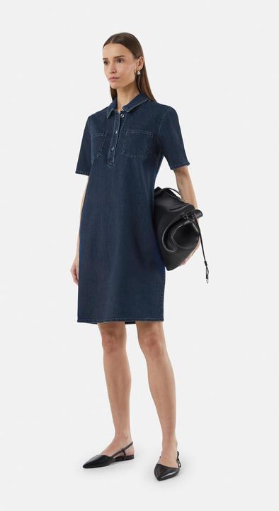 Image du produit Comma Kleid Elastisches Denim-Kleid mit seitlichen Eingrifftaschen (34)