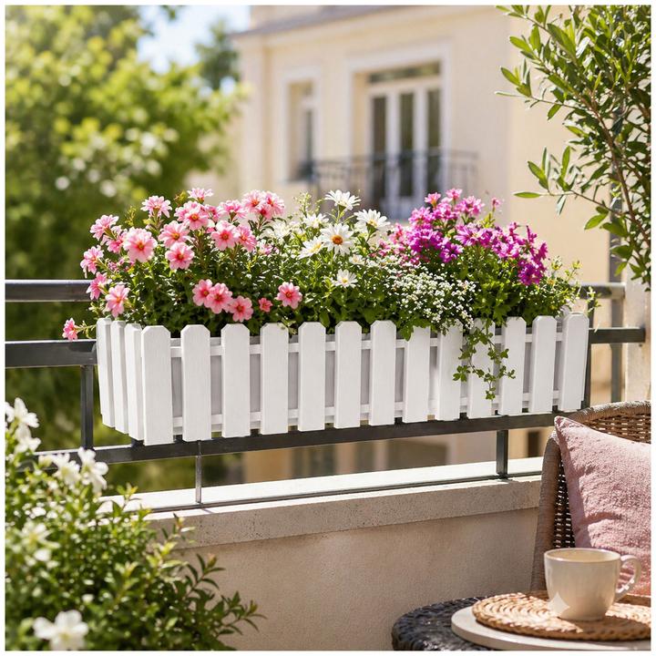 blumenkasten auf brüstung befestigen Pflanzkasten für Geländer | 55 cm main image 1