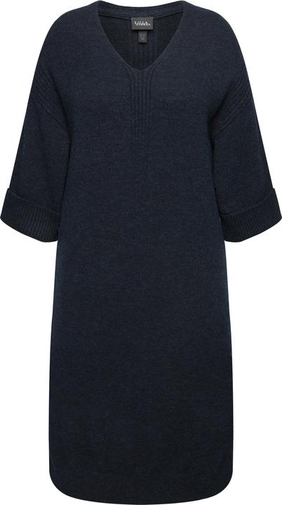 Produktbild Ulla Popken Strickkleid, Rippeinsätze, V-Ausschnitt, Halbarm (54)