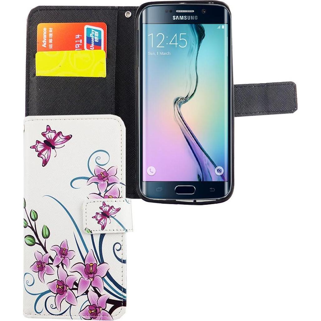König Design Schutz Handy Hülle für Samsung Galaxy S6 Edge Case Cover Tasche Wallet Etui Neu (Samsung Galaxy S6 Edge), S...