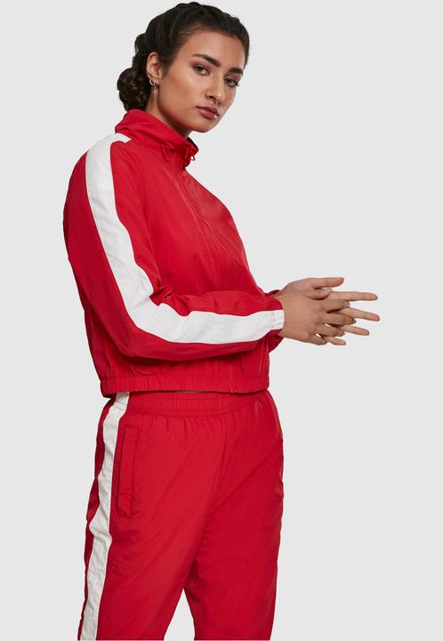 Actual product image Urban Classics Ladies Short Striped Crinkle Track Jacket (XS)