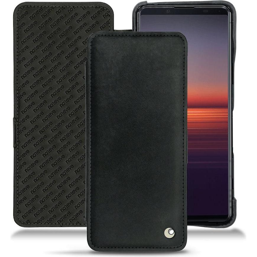Noreve Lederschutzhülle horizontal (Sony Xperia 5 II), Smartphone Hülle, Schwarz