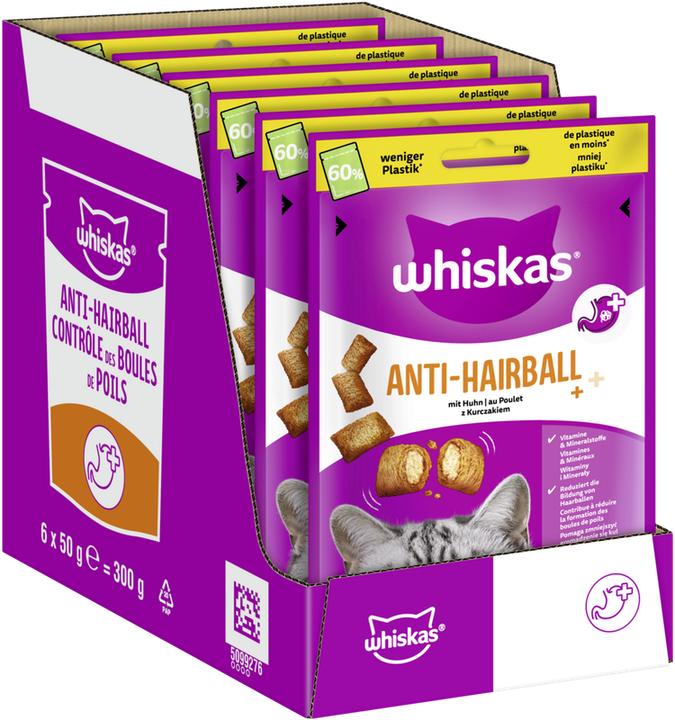 Immagine prodotto Whiskas Sacchetto anti-capelli in porzione di pollo (Adulto, 1 pz., 300 g)